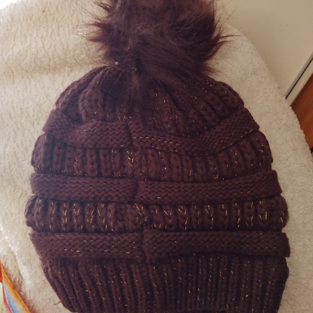 Burgundy Hat and Scarf Combo